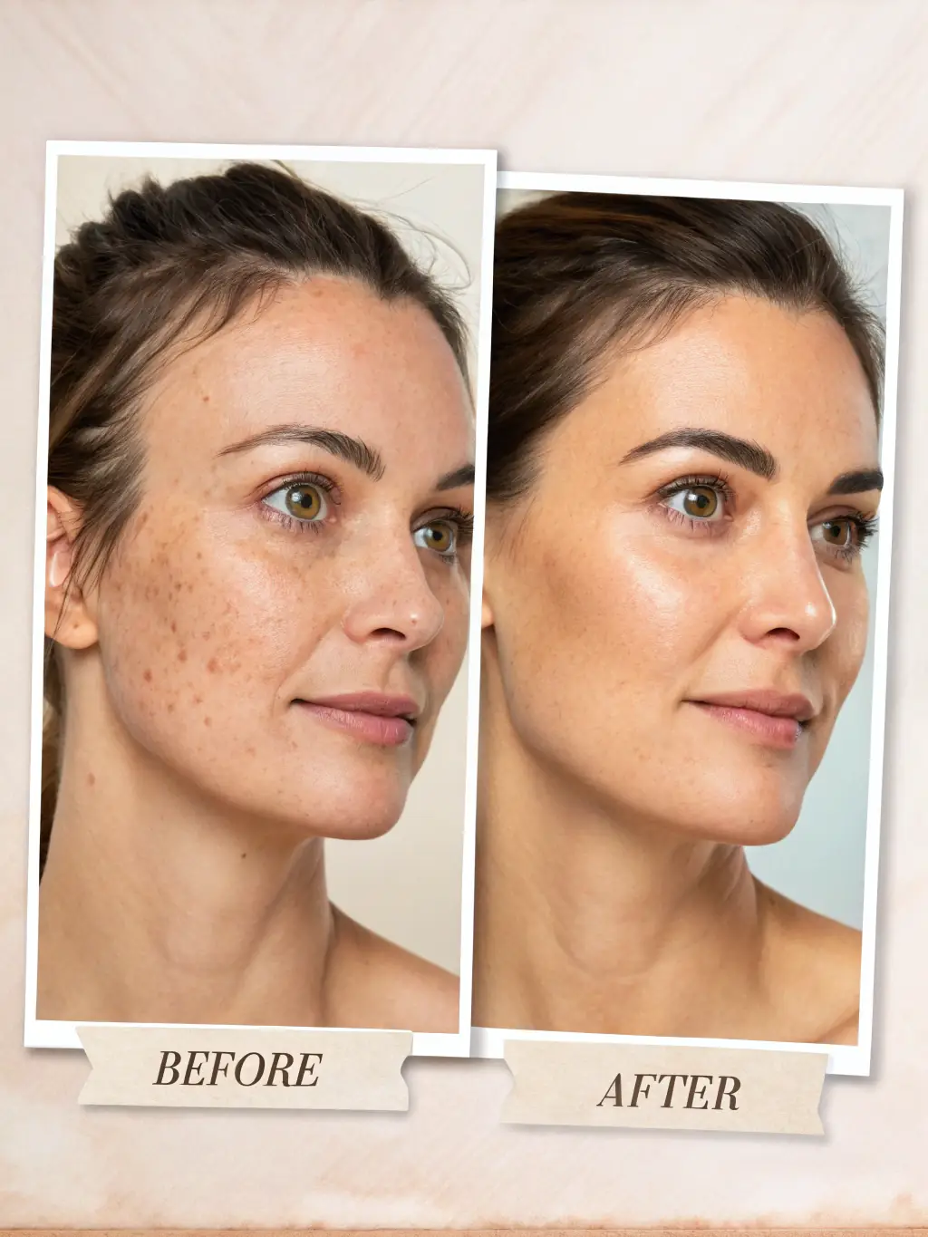 A before-and-after photo showcasing the visible results of a skin tightening treatment, emphasizing the improvement in skin texture and firmness.